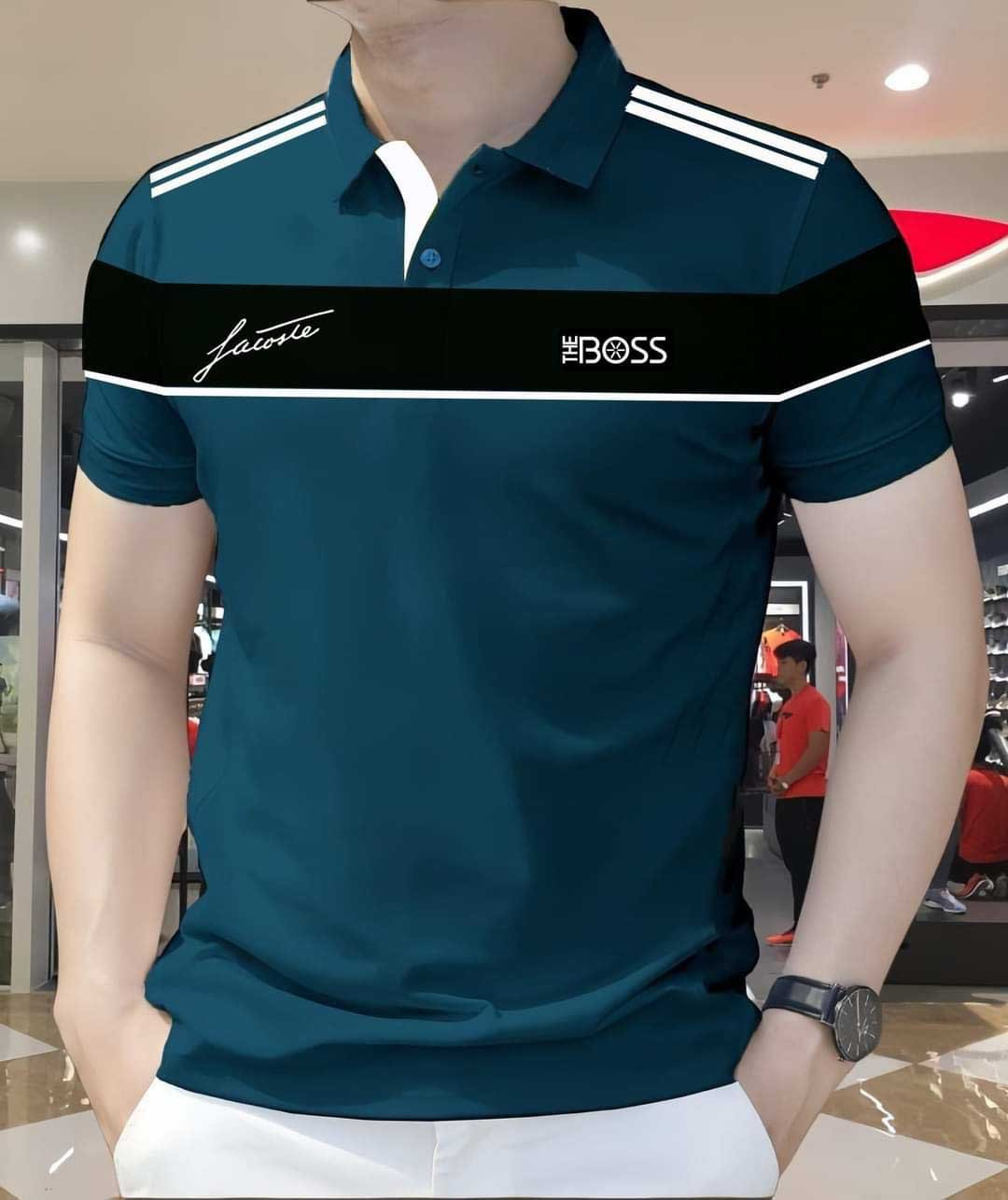 Super Premium PK Cotton Polo Shirt For Men's [Boss Petrol]